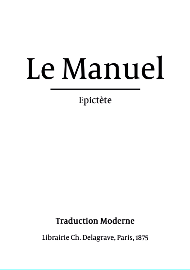 Le Manuel - Epictete